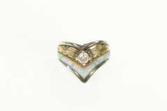 Sterling Silver Ray Gold Filled Navajo Native American Ring