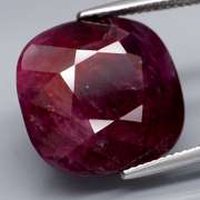 Swirling multi-color 27.85ct cushion cut Ruby