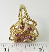Unique 18K Free-Form Ruby Ring