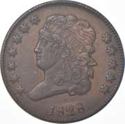 1828 Classic Head Half Cent - 12ST