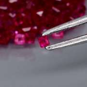 Thai pink! 3.26ct 180 piece princess cut Ruby set