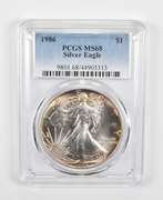 MS68 1986 American Silver Eagle - Graded PCGS