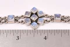 Moonstones Set In Sterling Bracelet