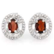 1.40 ct GARNET SILVER STUDS