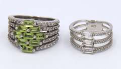 Group Lot of Vintage 925 Sterling Silver Rings