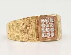14kt Solid Yellow Gold Men's Designer Style Ring
