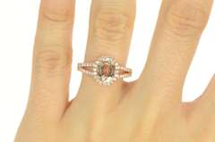 14K Rose Gold 2.53 Ctw Morganite VS Diamond Engagement Ring