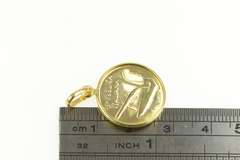 18K Yellow Gold 1970 Italian 10 Lire Gold Tribute Coin Charm/Pendant