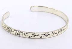 Vintage 925 Sterling Silver Engraved Cuff Bangle