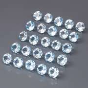 Matched! 25 piece 5.17ct full fire baby blue Topaz set