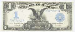 1899 $1 Black Eagle Silver Certificate - United States Large Note