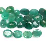 Oval cut 8.56ct Zambian Emerald set
