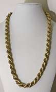 Elegant and Heavy 14K Two-Tone Wrapped Rope Necklace