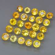 Glittering 3.15ct set of golden Songean Sapphires