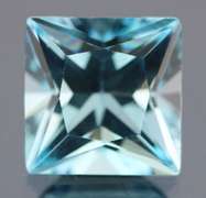 Sparkling 6.33ct princess cut sky blue Topaz