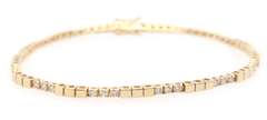 1.00ctw Diamond Triple Stone Station Bracelet in 14K Yellow Gold