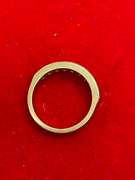 14K YELLOW GOLD AND DIAMOND WEDDING BAND