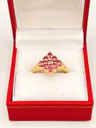 14kt Solid Yellow Gold & Pink Sapphire Ring