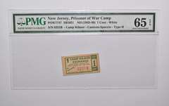 PMG 65 EPQ 1 Cent ND (1945-46) NJ POW Camp POW#7747 SB1051 Camp Kilmer