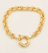 Beautiful 18kt Gold Plated Greek Key Design Bracelet