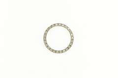 14K Yellow Gold Diamond Circle Round Journey Symbol Pendant