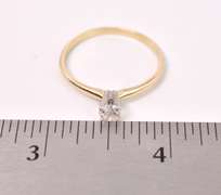 Brilliant Solitaire Leo Diamond Ring in 14K Yellow Gold
