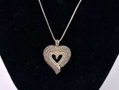Sterling Necklace With Heart-shaped Pendant