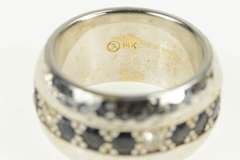 14K White Gold 2.55 Ctw Diamond Sapphire 11.4mm Band Ring