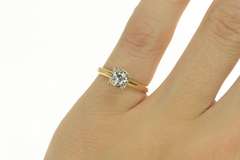 14K Yellow Gold 0.36 Ct VS1 Old European Diamond Engagement Ring