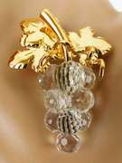 Swarovski Crystal Grape Brooch