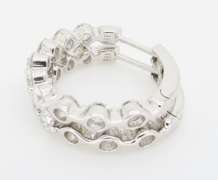 Inside-Out Diamond Hoop Earrings made in 14k White Gold