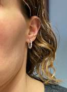 Inside-Out Diamond Hoop Earrings made in 14k White Gold