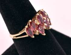 Precious Pink Tourmaline and Diamond Ring in 14k Yellow Gold