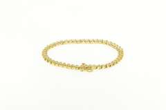14K Yellow Gold 1.75 Ctw Diamond Wavy Vintage Tennis Bracelet