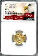 2017 $5 Gold Eagle in NGC MS70 First Release