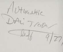 Original hand signed Dali from Goya series