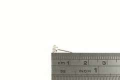 10K White Gold Round Cubic Zirconia Solitaire Simple Single Earring