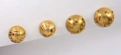 Two Pairs 14k Hemisphere Studs
