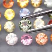 Glittering 20 piece 3.65ct fancy color Sapphire set