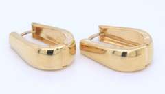 Fabulous Yellow Gold High Polish Hoop Earrings