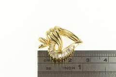 14K Yellow Gold 0.75 Ctw VVS Baguette Diamond Heart Love Pendant