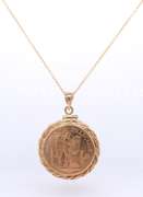 Incredible Francs 20 1895 Coin in Rope Bezel on Chain