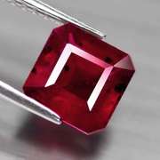Fantastic 2.95ct emerald cut rich blood red Ruby