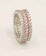 Stunning Pink & White Sapphire Band Ring