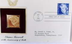 6 1st Day Issues with 22KT Gold Replica Stamps
