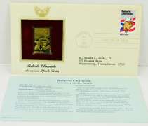 Roberto Clements 1984 1st Day Issue & 22KT Stamp