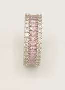 Stunning Pink & White Sapphire Band Ring