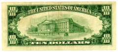 1953 Blue Seal $10 Silver Certificate