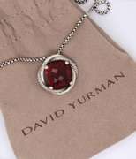 David Yurman Infinity Garnet Pendant on Chain