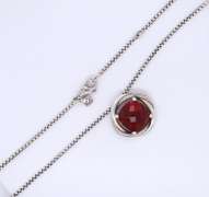 David Yurman Infinity Garnet Pendant on Chain